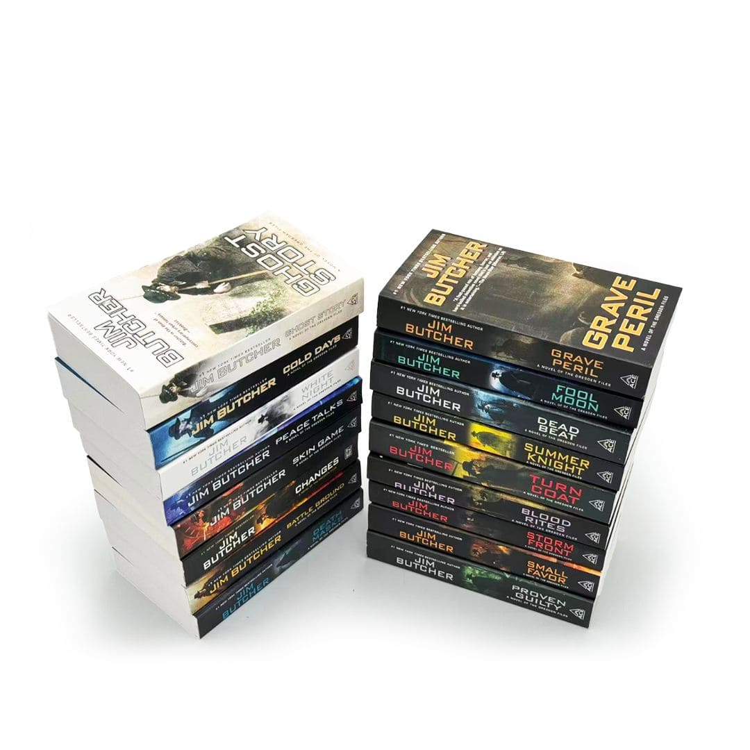 The Dresden Files Series by Jim Butcher (Complete 17-Book Urban Fantasy Collection Set)