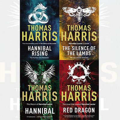 Thomas Harris Hannibal Lecter Series 4 Books Bundle Collection (Red Dragon,Hannibal,Silence Of The Lambs,Hannibal Rising) Paperback