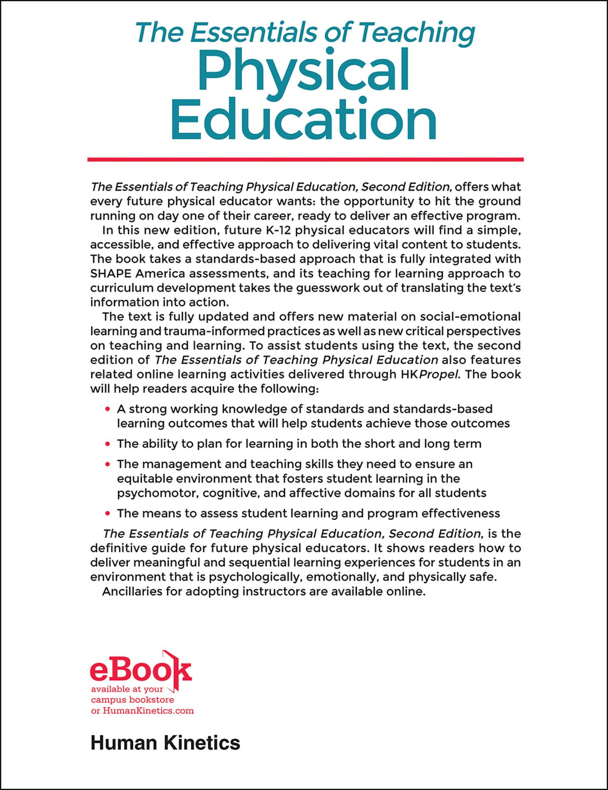The Essentials of Teaching Physical Education: Curriculum, Instruction, and Assessment — Second Edition (Paperback) — additional view