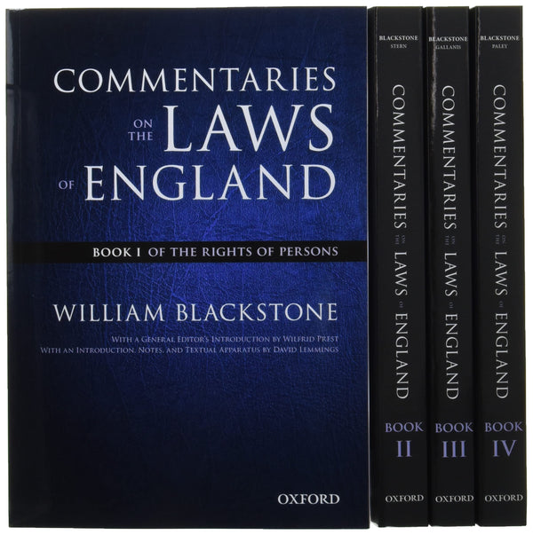 Blackstone's Commentaries on the Laws of England (Books I-IV)
