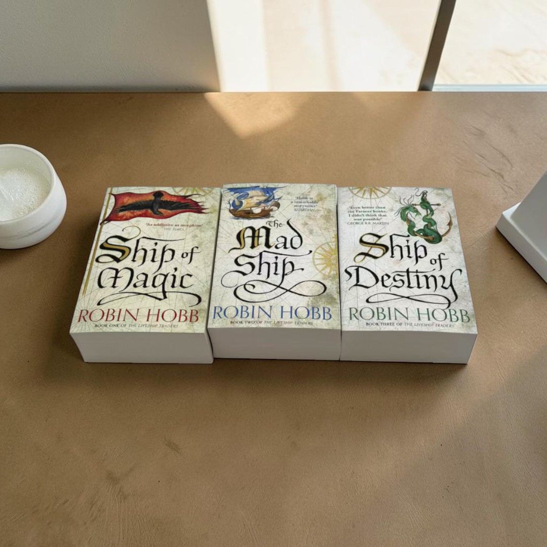 Robin Hobb The Liveship Traders Trilogy – 3-Book Fantasy Collection Set (Ship of Magic, The Mad Ship, Ship of Destiny)