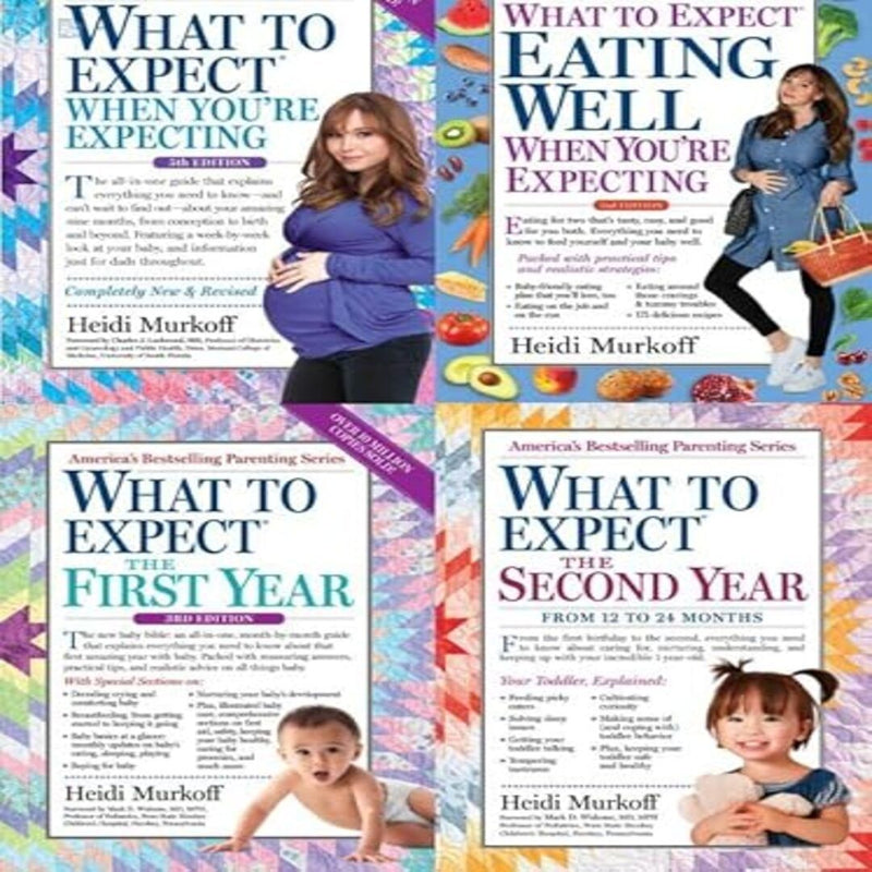 What to Expect 4-book set:First Year/Second Year/What to Expect When You're Expecting/Eating Well When You're Expecting