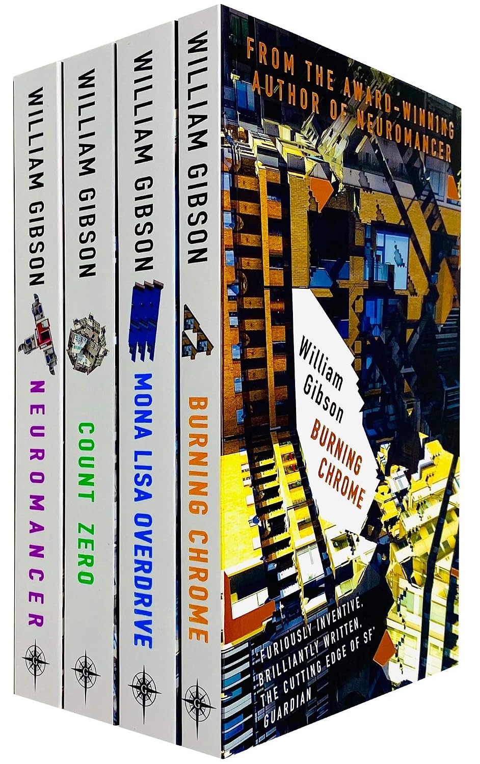 Sprawl Series Complete 4 Books Collection Set by William Gibson (Neuromancer, Count Zero, Mona Lisa Overdrive & Burning Chrome) [Paperback] William Gibson