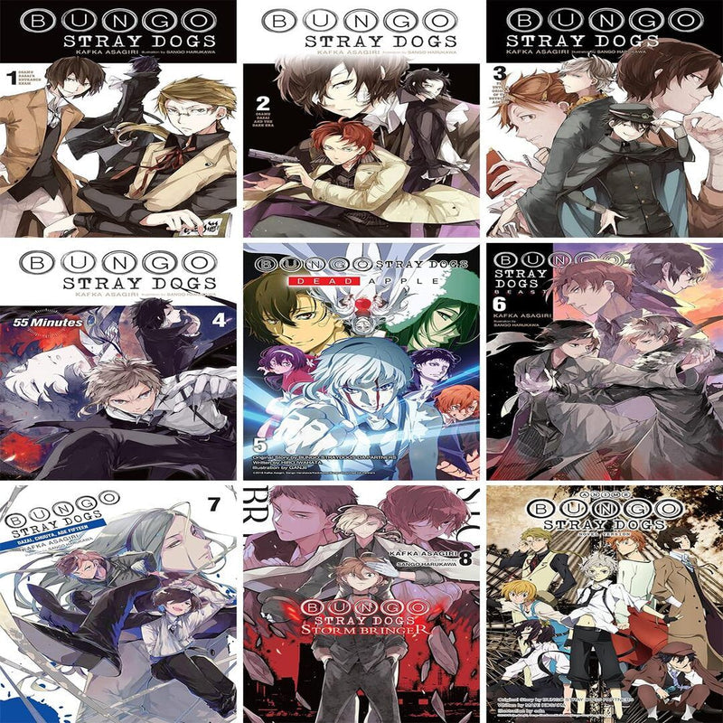 Bungo Stray Dogs, Vol. 1 -9 (light novel) by Kafka Asagiri collection set