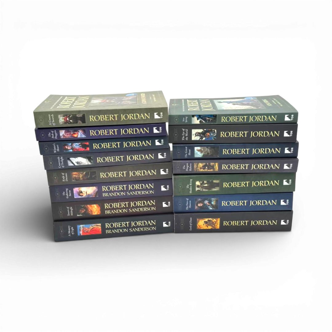 The Wheel of Time Complete Set of 15 by Robert Jordan & Brandon Sanderson (Epic Fantasy Collection)