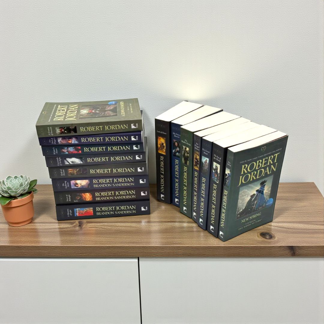 The Wheel of Time Complete Set of 15 by Robert Jordan & Brandon Sanderson (Epic Fantasy Collection)