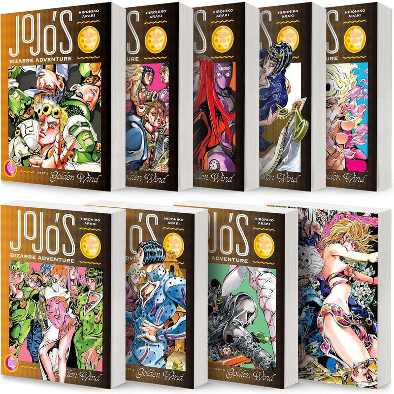 JoJo's Bizarre Adventure Part 5:Golden Wind Volume 1-9 Books Collection Set