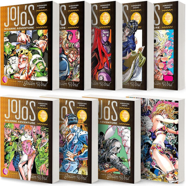 JoJo's Bizarre Adventure Part 5:Golden Wind Volume 1-9 Books Collection Set