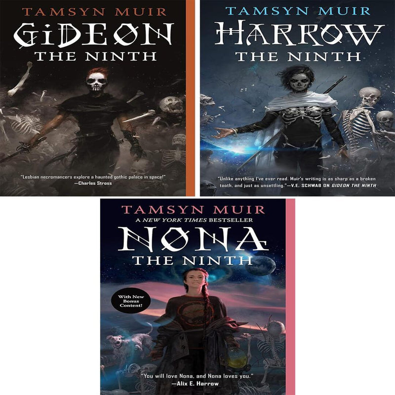 The Locked Tomb Series, Harrow the Ninth, Gideon the Ninth and Nona the Ninth, Set of 3 Books