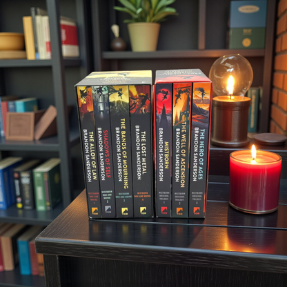 Mistborn 7 Trade Paperback Books Collection Set by Brandon Sanderson (Final Empire, Well of Ascension, Hero of Ages, Bands of Mourning)