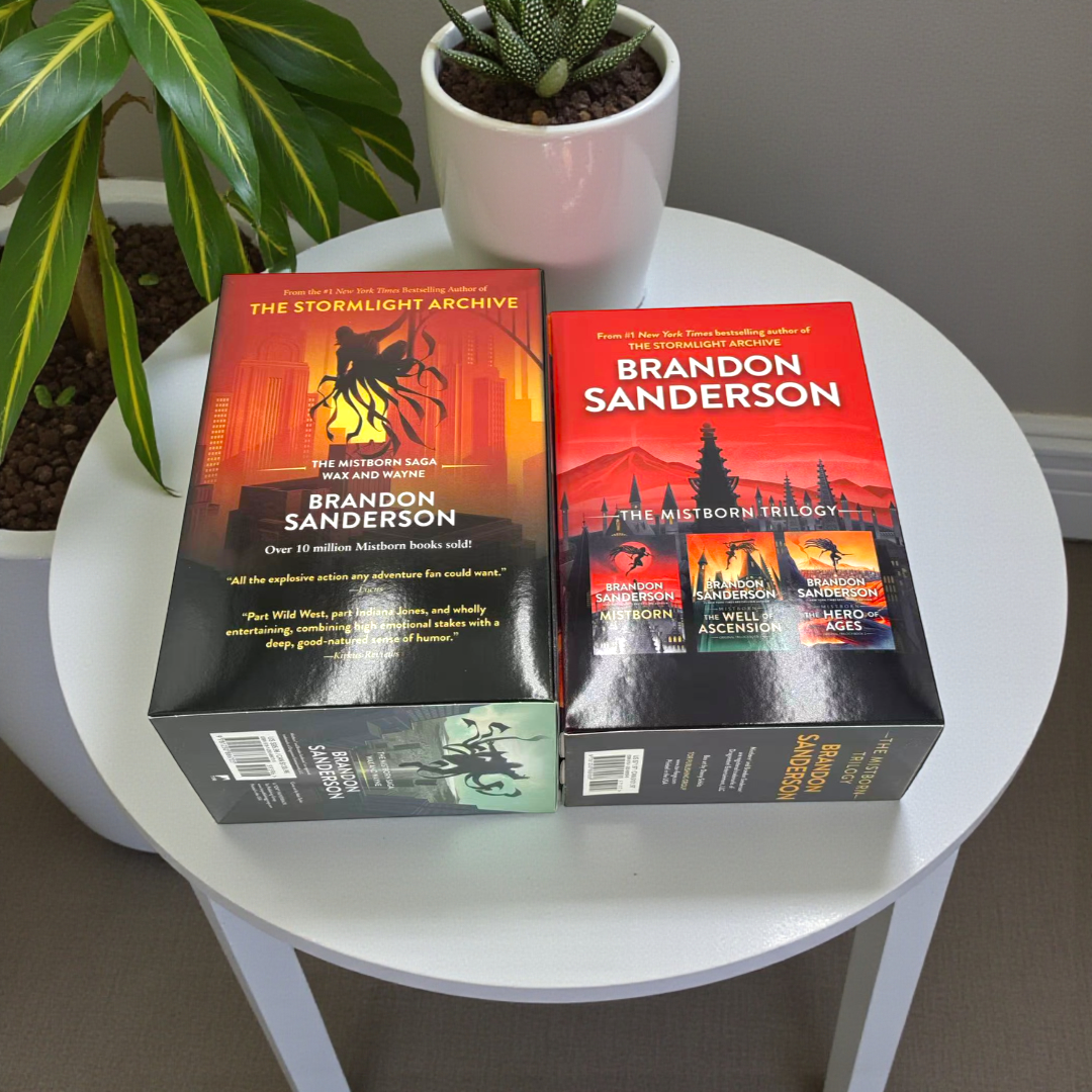 Mistborn 7 Trade Paperback Books Collection Set by Brandon Sanderson (Final Empire, Well of Ascension, Hero of Ages, Bands of Mourning)