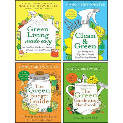 Nancy Birtwhistle 4 Books Collection Set (The Green Budget Guide, Green Living Made Easy, Clean & Green, The Green Gardening Handbook) [Hardcover] Nancy Birtwhistle