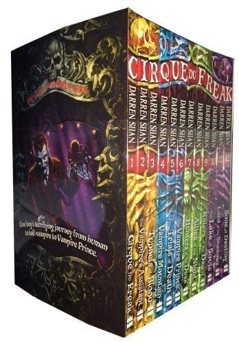 Cirque Du Freak Series - Complete 12 Book Collection - Killers of the Dawn, Lord of the Shadows, Trials of Death, Sons of Destiny, Living Nightmare, Vampire's Assistant, Tunnels of Blood, Vampire Prince, Hunters of the Dusk [Paperback] Darren Shan