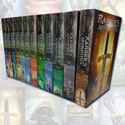 John Flanagan Rangers Apprentice 12 Books Collection Set (The Emperor of Nihon-Ja, The Lost Stories, Erak's Ransom, Halt's Peril, Oakleaf Bearers, The Burning Bridge, The Icebound Land... [Unknown Binding]