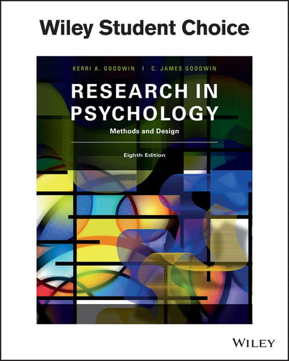 Research in Psychology: Methods and Design [Paperback] Goodwin, Kerri A. and Goodwin, C. James
