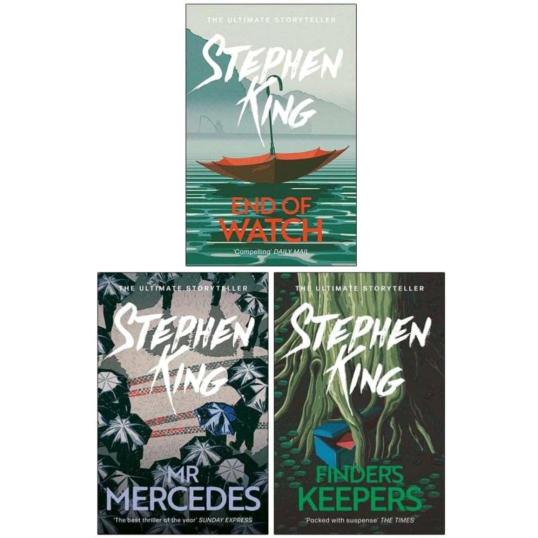 The Bill Hodges Trilogy Stephen King 3 Books Collection Set (Mr Mercedes, Finders Keepers, End of Watch) [Paperback] Stephen King