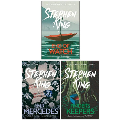 The Bill Hodges Trilogy Stephen King 3 Books Collection Set (Mr Mercedes, Finders Keepers, End of Watch) [Paperback] Stephen King