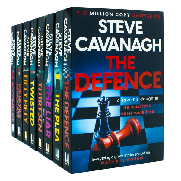 Eddie Flynn Series 8 Books Collection Set By Steve Cavanagh (Twisted, Thirteen, The Accomplice, The Defence, The Plea, The Liar, Fifty-Fifty, The Devil's Advocate)