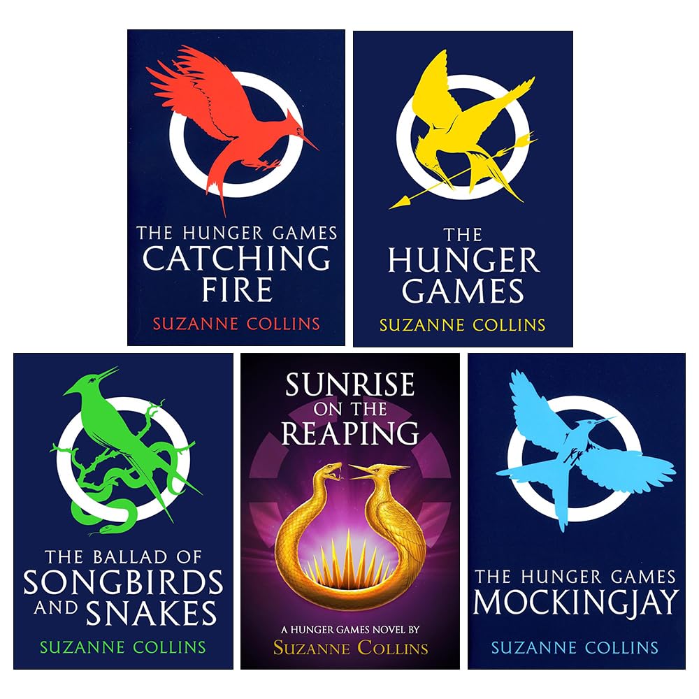The Hunger Games 5 Books Collection Set By Suzanne Collins(The Ballad of Songbirds and Snakes, The Hunger Games, Catching Fire, Mockingjay & Sunrise on the Reaping) [Paperback] Suzanne Collins