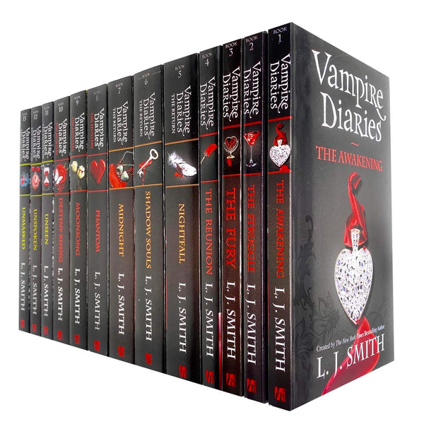 Vampire Diaries Complete Collection 13 Books Set by L. J. Smith (The Awakening, The Return, The Hunters & The Salvation) [Paperback] L.J. Smith