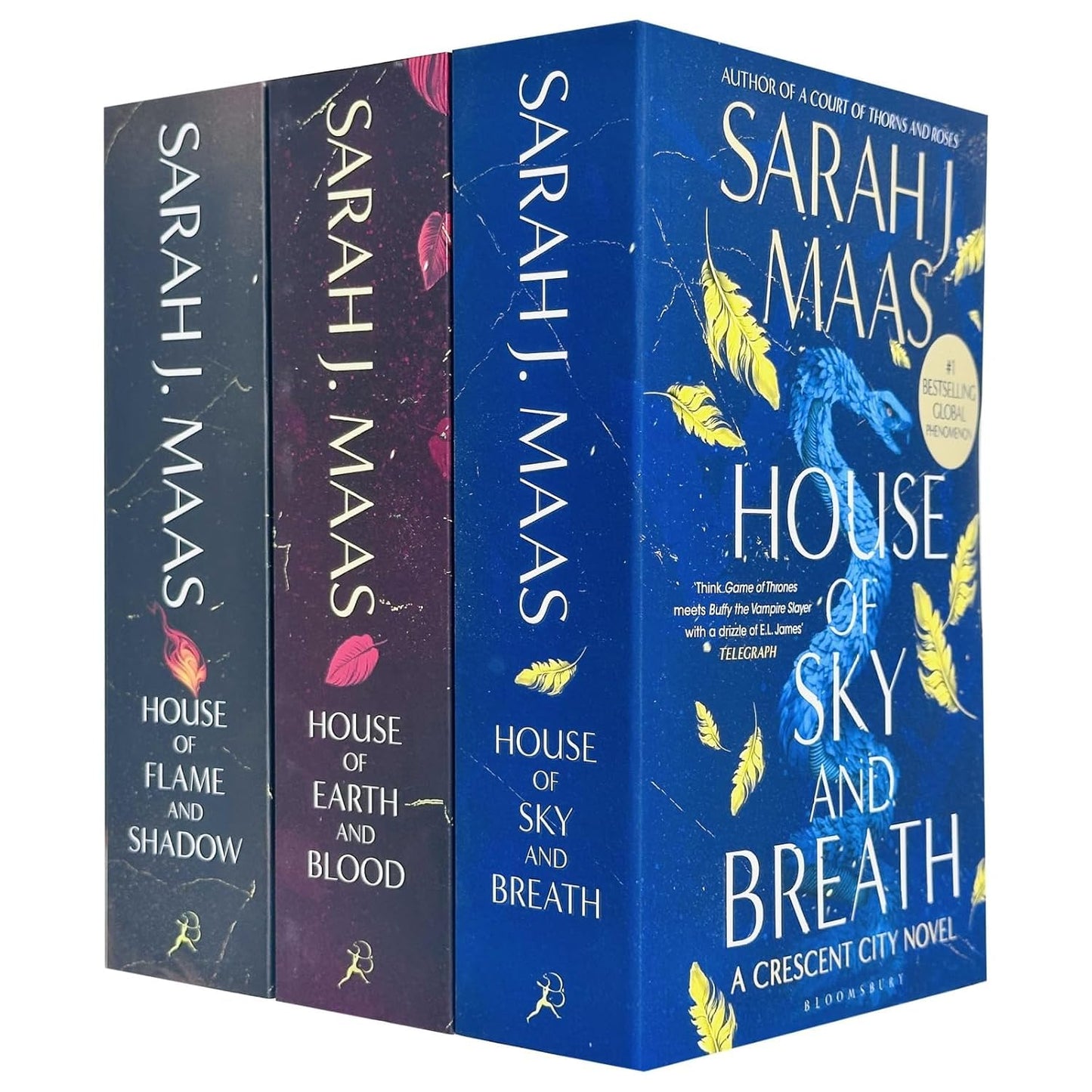 Crescent City Series Collection 3 Books Set By Sarah J. Maas (House of Sky and Breath, House of Earth and Blood & House of Flame and Shadow) [Paperback] Sarah J. Maas