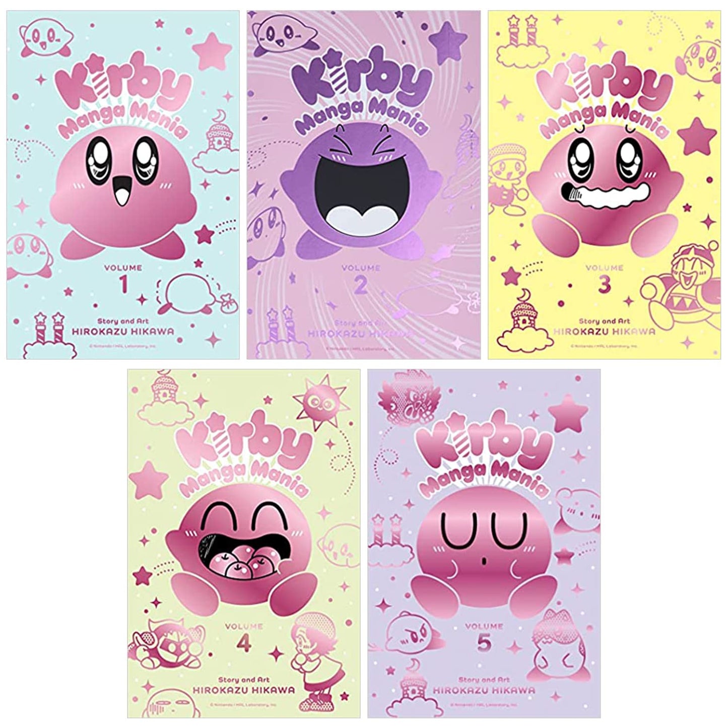 Kirby Manga Mania 6-book Collection Set Vol 1-6 by Hirokazu Hikawa [Paperback] Hirokazu Hikawa