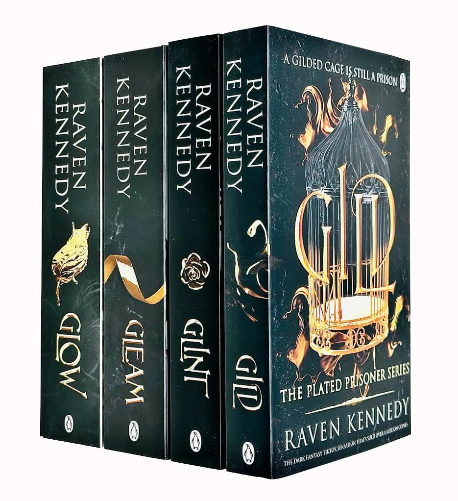 The Plated Prisoner Series 4 Books Collection Set (Gild, Glint, Gleam & Glow) [Paperback] Raven Kennedy