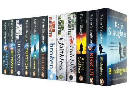 Karin Slaughter Will Trent and Grant County Series 12 Books Collection Set (Triptych, Cop Town, Fractured, Fallen, Indelible, Broken, Unseen, Kisscut, Faithless, Pretty Girls and More) [Paperback] Karin Slaughter