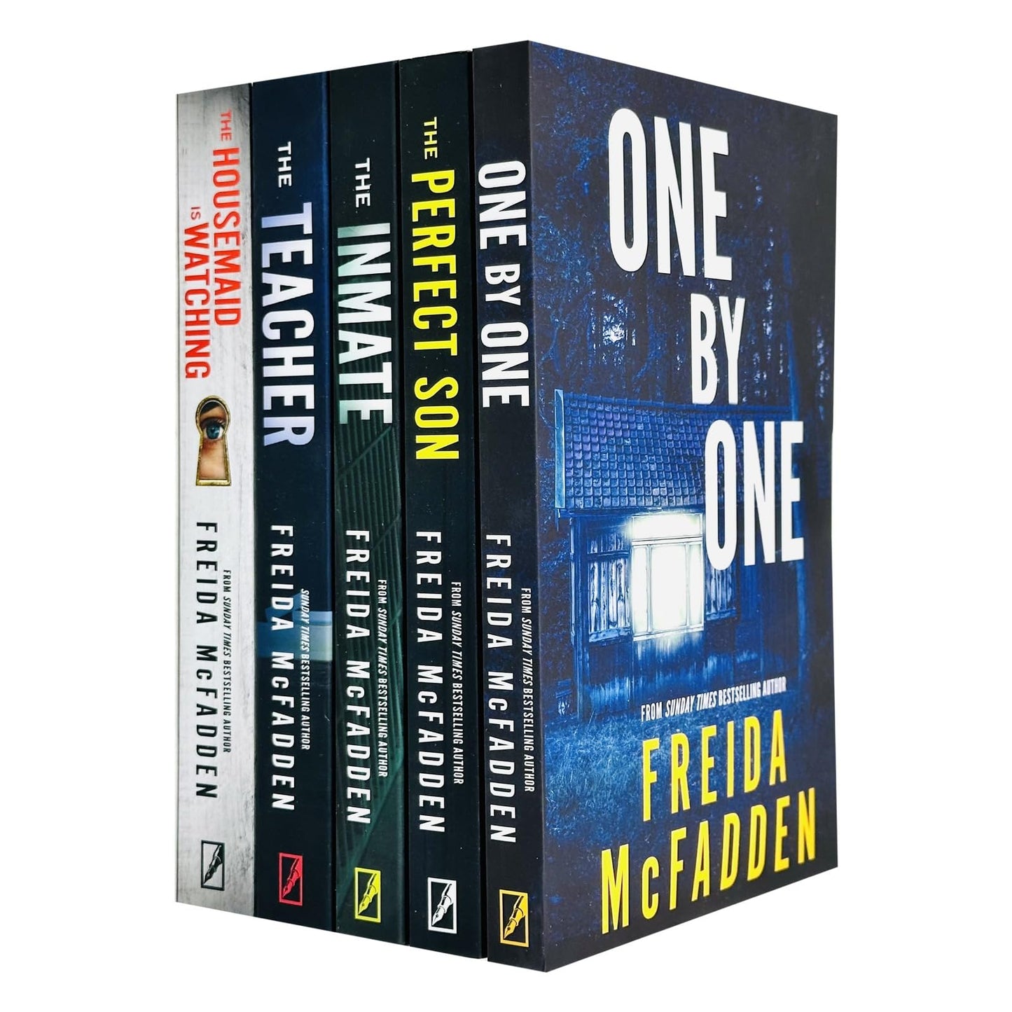 Freida McFadden Collection 5 Books Set (The Housemaid Is Watching, The Teacher, The Inmate, The Perfect Son & One by One) [Paperback] Freida McFadden