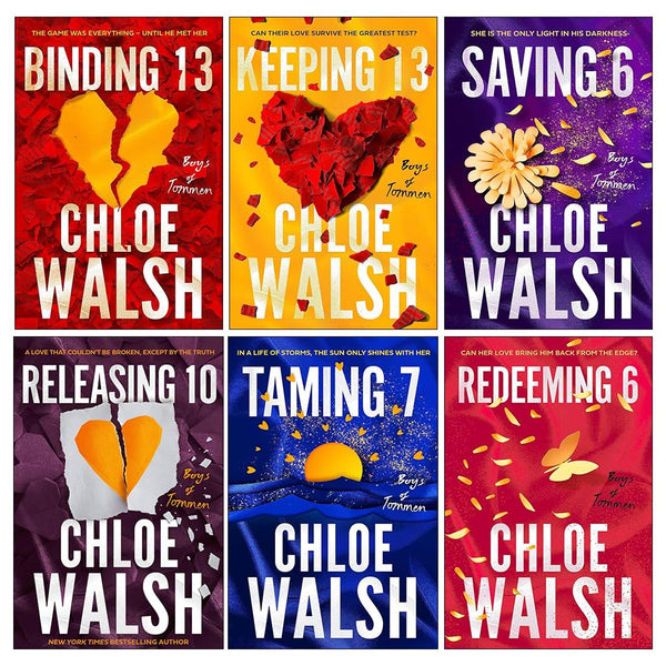 Boys of Tommen Series 6 Books Collection Set By Chloe Walsh (Binding 13, Keeping 13, Saving 6, Redeeming 6, Taming 7 & Releasing 10)
