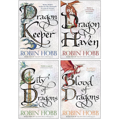 The Rain Wild Chronicles 4 Books Collection Set By Robin Hobb (Dragon Keeper, Dragon Haven, City of Dragons & Blood of Dragons) [Paperback] Robin Hobb