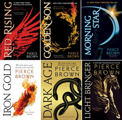 Red Rising Series 6 Books Set - Red Rising, Golden Son, Morning Star, Iron Gold, Dark Age, Light Bringer [Paperback] Pierce Brown