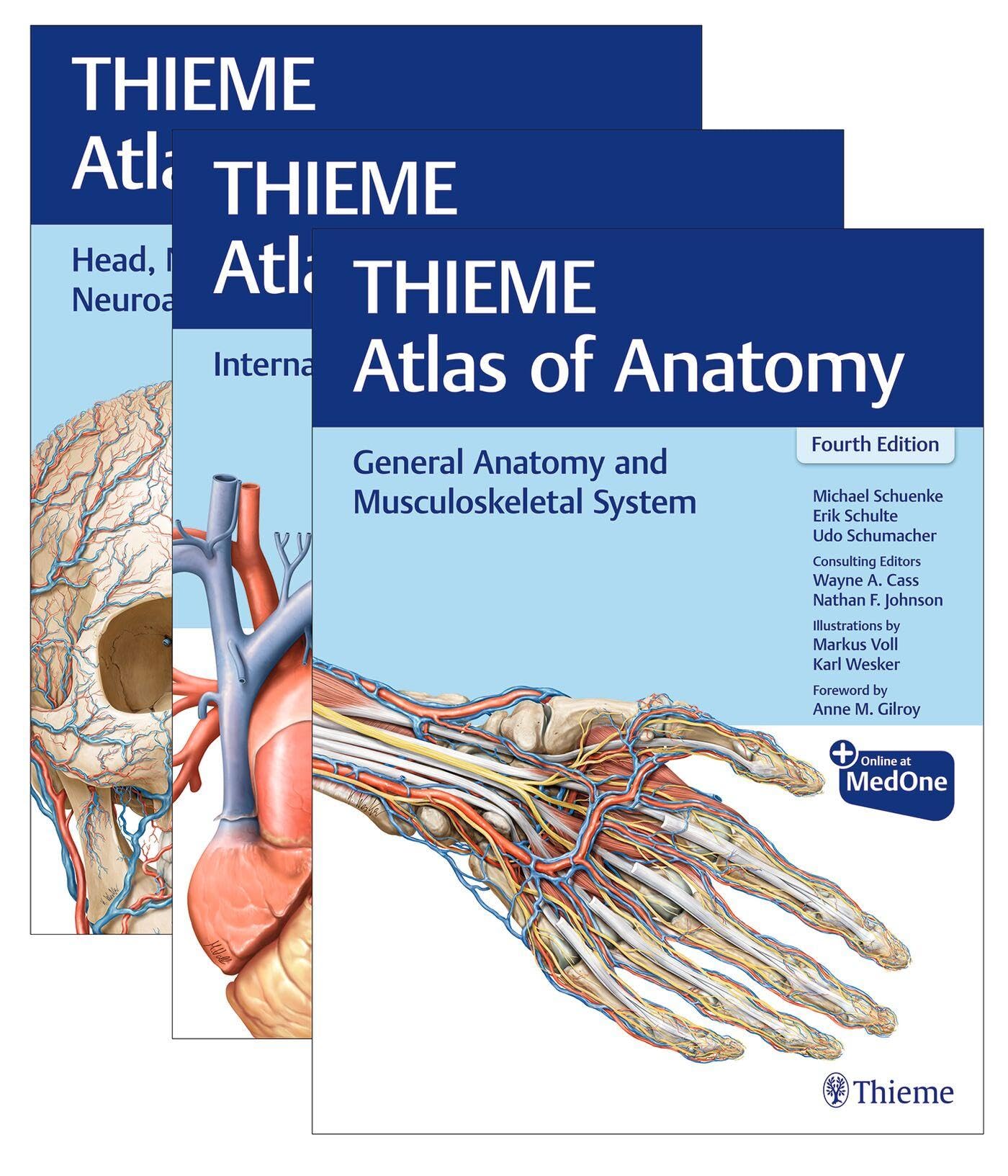 THIEME Atlas of Anatomy, Three Volume Set, Fourth Edition [Paperback] Schünke, Michael; Schulte, Erik and Schumacher, Udo