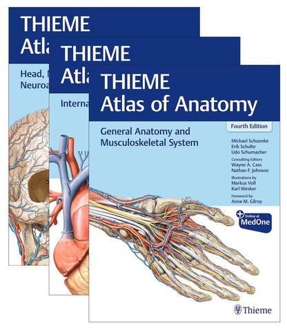 THIEME Atlas of Anatomy, Three Volume Set, Fourth Edition [Paperback] Schünke, Michael; Schulte, Erik and Schumacher, Udo