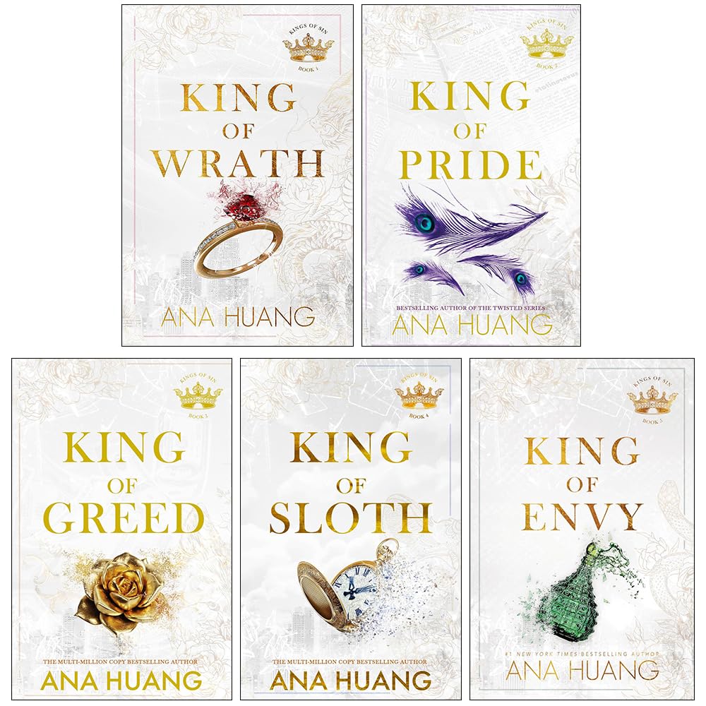 Kings of Sin Series 5 Books Collection Set By Ana Huang (King of Wrath, King of Pride, King of Greed, King of Sloth & King of Envy) [Paperback] Ana Huang