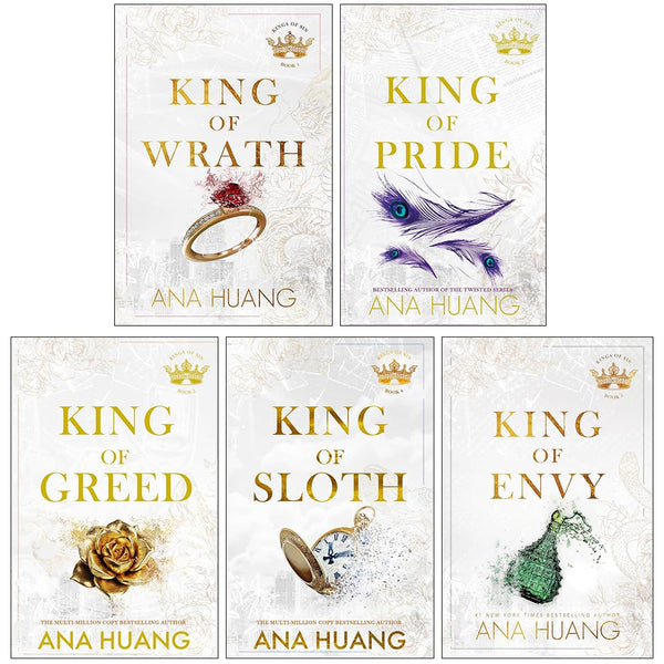 Kings of Sin Series 5 Books Collection Set By Ana Huang (King of Wrath, King of Pride, King of Greed, King of Sloth & King of Envy) [Paperback] Ana Huang