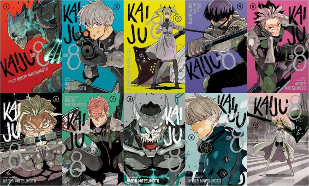 Kaiju No. 8 Manga, Volumes 1-10 Collection Set [Paperback] Naoya Matsumoto