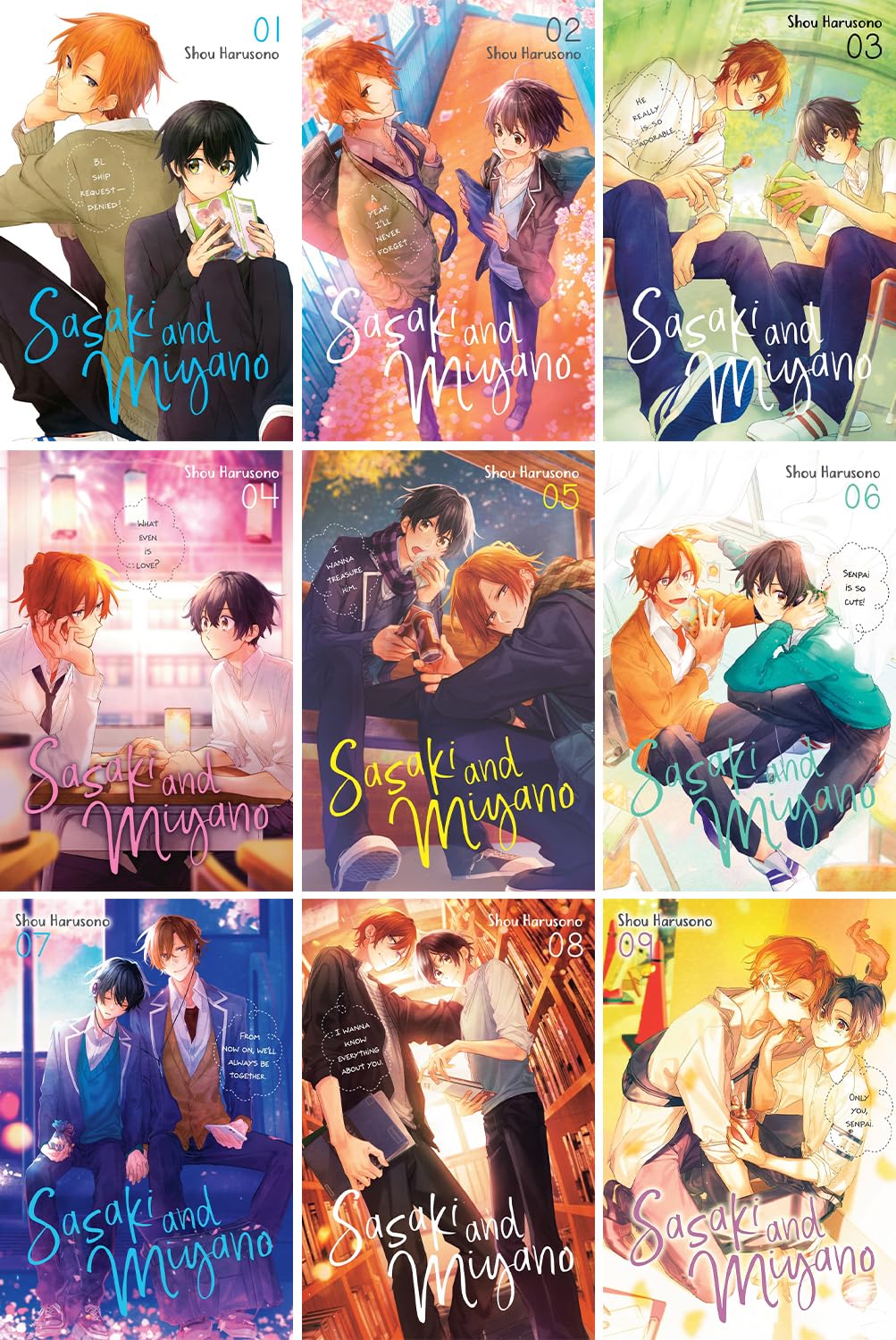 Sasaki and Miyano Manga Set Vol. 1-9 by Shou Harusono [Paperback] Shou Harusono