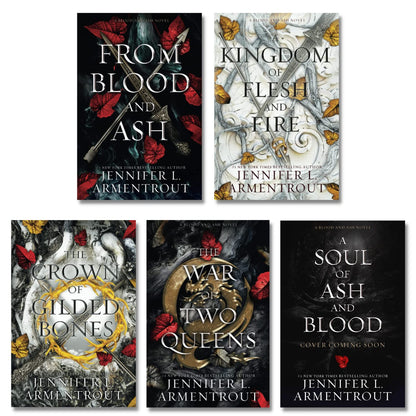 Blood and Ash Complete Series Collection Set, Books 1-5. From Blood and Ash, A Kingdom of Flesh and Fire, The Crown of Gilded Bones, The War of Two Queens, A Soul of Ash and Blood [Paperback]