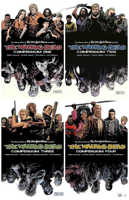The Walking Dead Compendium Series 4 Books Collection (Vol. #1 - #4) [Paperback] Robert Kirkman and Stefano Gaudiano and Cliff Rathburn (artist) Charlie Adlard