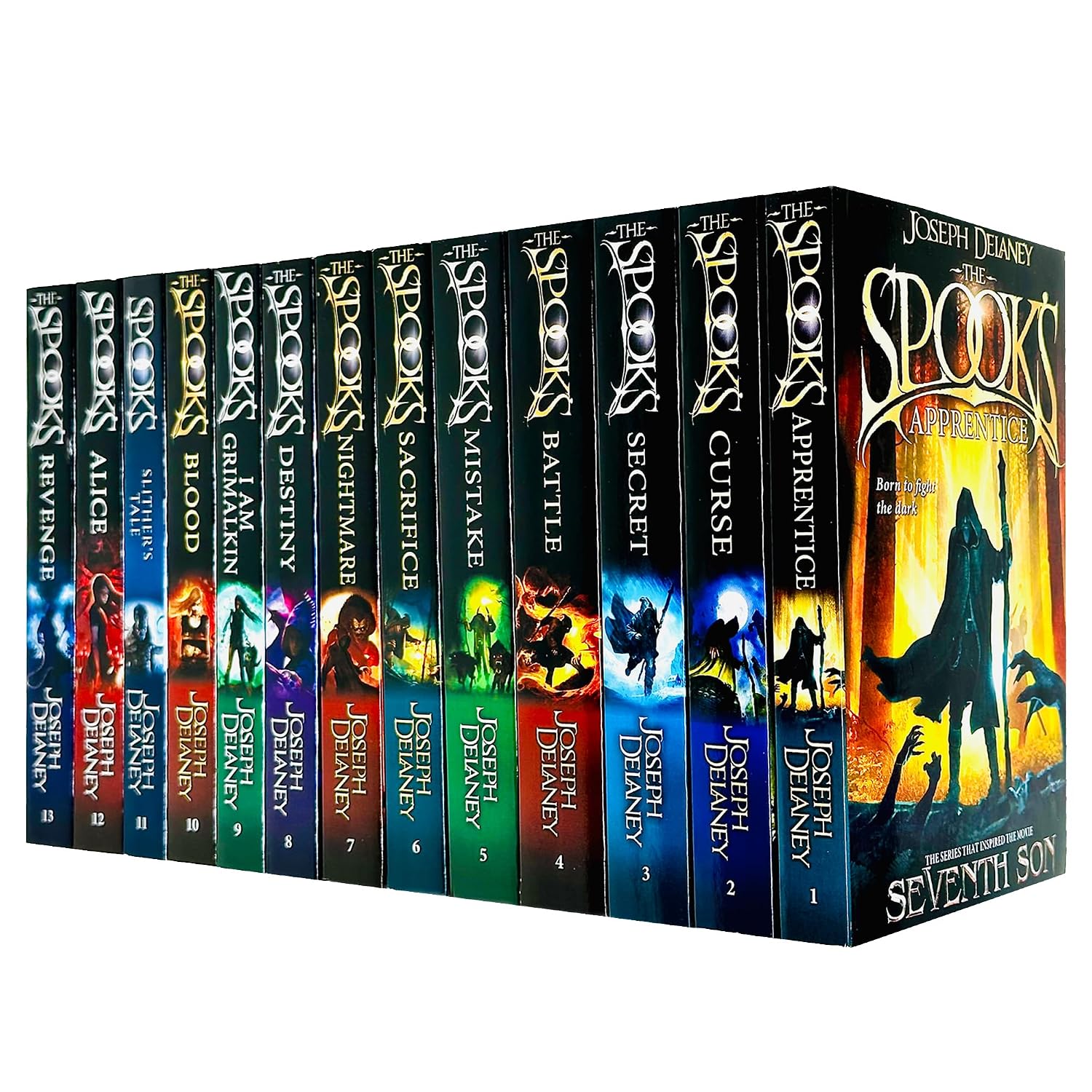 The Spooks Books 1 - 13 Complete Wardstone Chronicles Collection Set by Joseph Delaney ( Apprentice, Curse, Secret, Battle, Destiny, Alice, Revenge & MORE!)