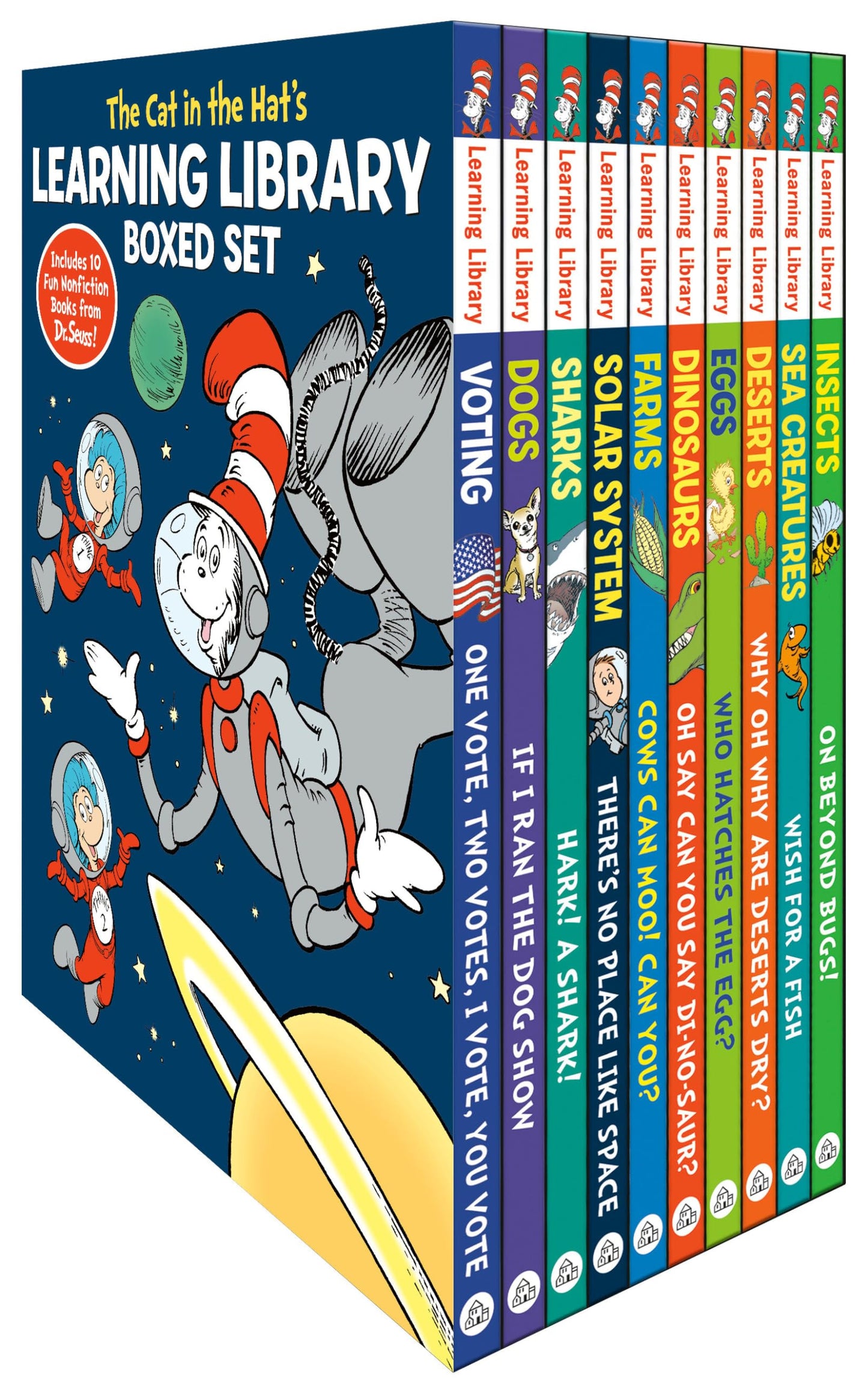 The Cat in the Hat's Learning Library Boxed Set: Includes 10 Fun Nonfiction Books from Dr. Seuss! [Hardcover] Rabe, Tish; Worth, Bonnie; Ruiz, Aristides; Mathieu, Joe and Haefele, Steve