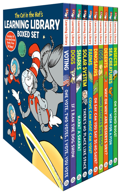 The Cat in the Hat's Learning Library Boxed Set: Includes 10 Fun Nonfiction Books from Dr. Seuss! [Hardcover] Rabe, Tish; Worth, Bonnie; Ruiz, Aristides; Mathieu, Joe and Haefele, Steve
