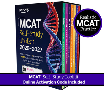 MCAT Self-Study Toolkit 2026-2027: Includes MCAT Complete 7 Book Set, 6 Full Length Online Practice Tests + Customizable 3,000 Question Practice Bank (Kaplan Test Prep) [Paperback] Kaplan Test Prep