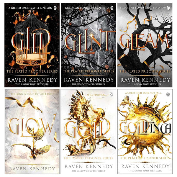 The Plated Prisoner Series 6 Books Collection Set By Raven Kennedy (Gild, Glint, Gleam, Glow, Gold & Goldfinch) [Paperback] Raven Kennedy