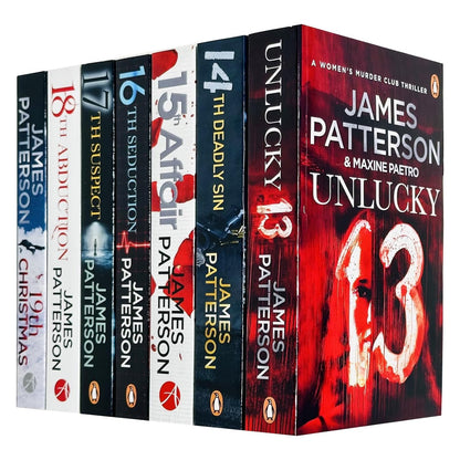 Women Murder Club Series 13-19 Collection 7 Books Set (13th Unlucky, 14th Deadly Sin, 15th Affair, 16th Seduction & 17th Suspect, 18th Abduction & 19th Christmas) [Paperback] James Patterson