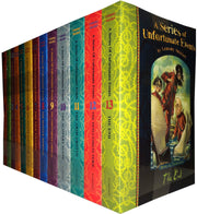 A Series of Unfortunate Events Lemony Snicket 13 Books Collection Pack Set (Includes the Bad Beginning, the Reptile Room, the Wide Window, the Miserable Mill, the Austere Academy, the Grim Grotto, the Penultimate Peril, the End) [Paperback] Lemony Snicket