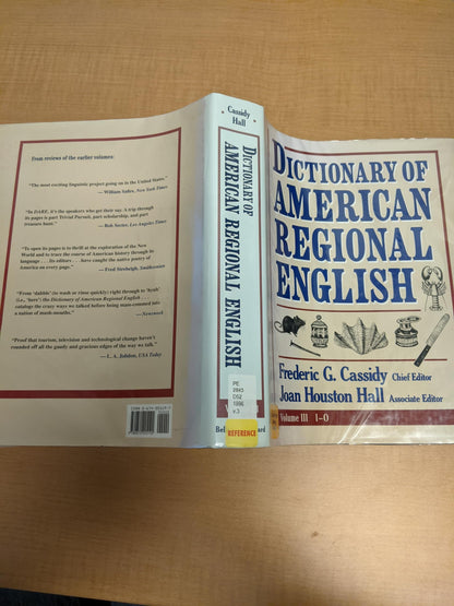 I-O (III) (Dictionary of American Regional English) (Volume III) [Hardcover] Joan Houston Hall and Frederic G. Cassidy