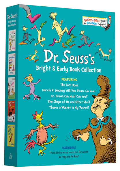 Dr. Seuss Bright & Early Book Boxed Set Collection: The Foot Book; Marvin K. Mooney Will You Please Go Now!; Mr. Brown Can Moo! Can You?, The Shape of ... Other Stuff; There's a Wocket in My Pocket! [Hardcover] Dr. Seuss