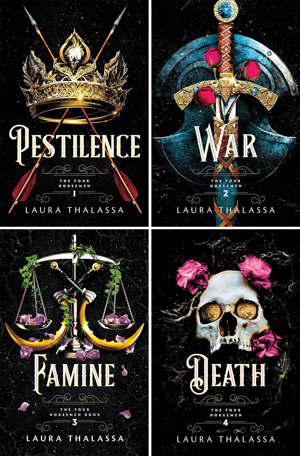 The Four Horsemen Series 4 Books Set. Pestilence, War, Famine, Death [Paperback] Laura Thalassa